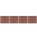 VidaXL Schuttingpanelenset 699x146 cm HKC bruin