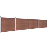 VidaXL Schuttingpanelenset 699x146 cm HKC bruin