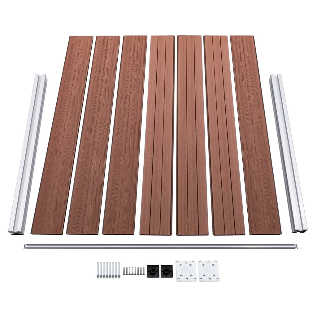 VidaXL Schuttingpanelenset 699x146 cm HKC bruin
