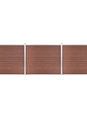 VidaXL Schuttingpanelenset 526x146 cm HKC bruin