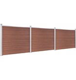 VidaXL Schuttingpanelenset 526x146 cm HKC bruin