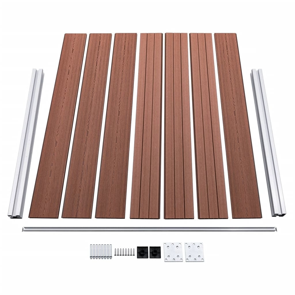VidaXL Schuttingpanelenset 526x146 cm HKC bruin