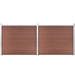 VidaXL Schuttingpanelenset 353x146 cm HKC bruin