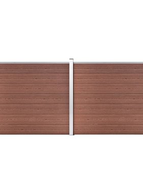 VidaXL Schuttingpanelenset 353x146 cm HKC bruin