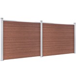 VidaXL Schuttingpanelenset 353x146 cm HKC bruin