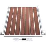 VidaXL Schuttingpanelenset 353x146 cm HKC bruin