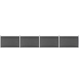 VidaXL Schuttingpanelenset 699x105 cm HKC zwart