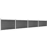 VidaXL Schuttingpanelenset 699x105 cm HKC zwart