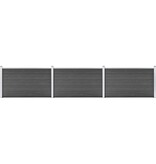 VidaXL Schuttingpanelenset 526x105 cm HKC zwart