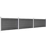 VidaXL Schuttingpanelenset 526x105 cm HKC zwart