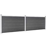 VidaXL Schuttingpanelenset 353x105 cm HKC zwart