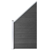 VidaXL Schuttingpanelenset 1830x(105-186) cm HKC zwart
