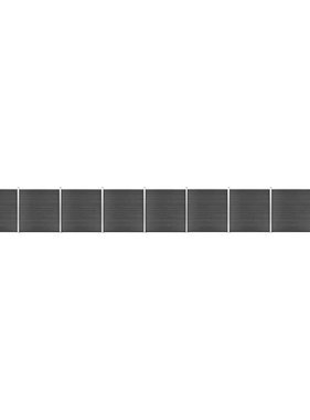 VidaXL Schuttingpanelenset 1657x(105-186) cm HKC zwart