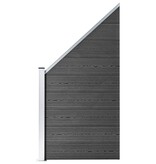 VidaXL Schuttingpanelenset 1657x(105-186) cm HKC zwart