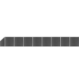 VidaXL Schuttingpanelenset 1484x(105-186) cm HKC zwart