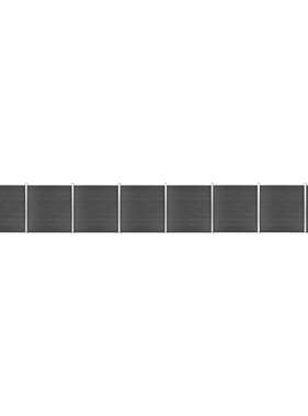 VidaXL Schuttingpanelenset 1484x(105-186) cm HKC zwart