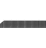VidaXL Schuttingpanelenset 1138x(105-186) cm HKC zwart