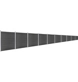 VidaXL Schuttingpanelenset 1737x186 cm HKC zwart