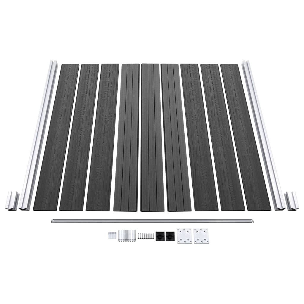 VidaXL Schuttingpanelenset 1564x186 cm HKC zwart