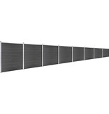 VidaXL Schuttingpanelenset 1391x186 cm HKC zwart