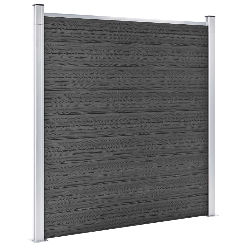 VidaXL Schuttingpanelenset 1391x186 cm HKC zwart