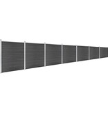 VidaXL Schuttingpanelenset 1218x186 cm HKC zwart