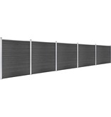 VidaXL Schuttingpanelenset 872x186 cm HKC zwart
