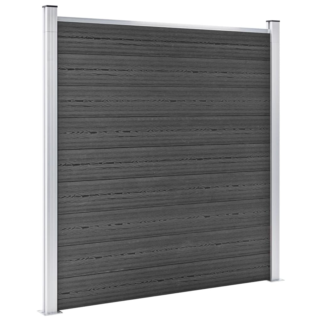 VidaXL Schuttingpanelenset 872x186 cm HKC zwart