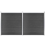 VidaXL Schuttingpanelenset 353x186 cm HKC zwart