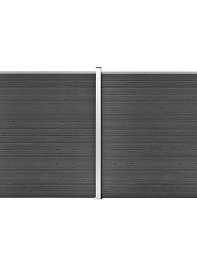 VidaXL Schuttingpanelenset 353x186 cm HKC zwart