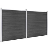 VidaXL Schuttingpanelenset 353x186 cm HKC zwart
