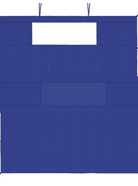 vidaXL Prieelzijwanden met ramen 2 st blauw