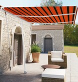 VidaXL Luifel vrijstaand automatisch 350x250 cm oranje en bruin