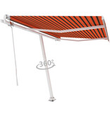 VidaXL Luifel vrijstaand automatisch 350x250 cm oranje en bruin