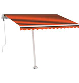 vidaXL Luifel vrijstaand automatisch 350x250 cm oranje en bruin