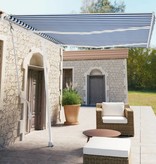 VidaXL Luifel vrijstaand automatisch 350x250 cm blauw en wit