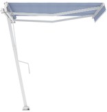 VidaXL Luifel vrijstaand automatisch 350x250 cm blauw en wit
