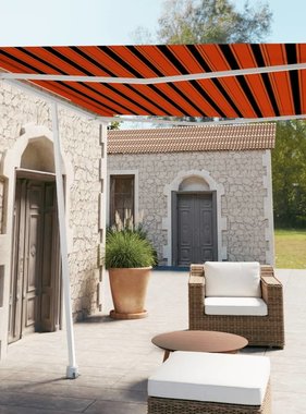 VidaXL Luifel vrijstaand handmatig uittrekbaar 300x250 cm oranje bruin