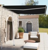 VidaXL Luifel vrijstaand handmatig uittrekbaar 300x250 cm antraciet