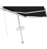 VidaXL Luifel vrijstaand handmatig uittrekbaar 300x250 cm antraciet