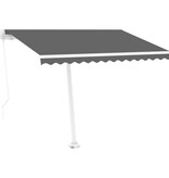 VidaXL Luifel vrijstaand handmatig uittrekbaar 300x250 cm antraciet