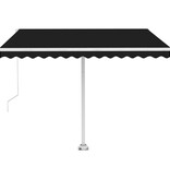 VidaXL Luifel vrijstaand handmatig uittrekbaar 300x250 cm antraciet