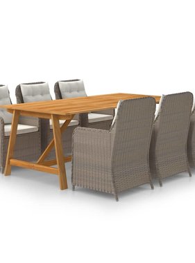 VidaXL 7-delige Tuinset bruin