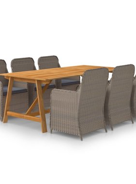 VidaXL 7-delige Tuinset bruin