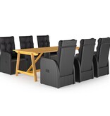 VidaXL 7-delige Tuinset zwart