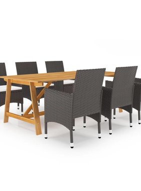 VidaXL 7-delige Tuinset bruin