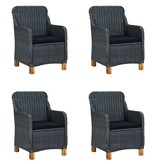 VidaXL 5-delige Tuinset donkergrijs