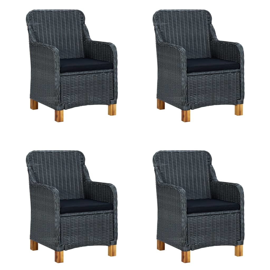 VidaXL 5-delige Tuinset donkergrijs