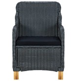 VidaXL 5-delige Tuinset donkergrijs