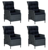 VidaXL 7-delige Tuinset donkergrijs